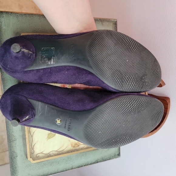 Prada Purple Suede Pumps Size 39 - Picture 8 of 11